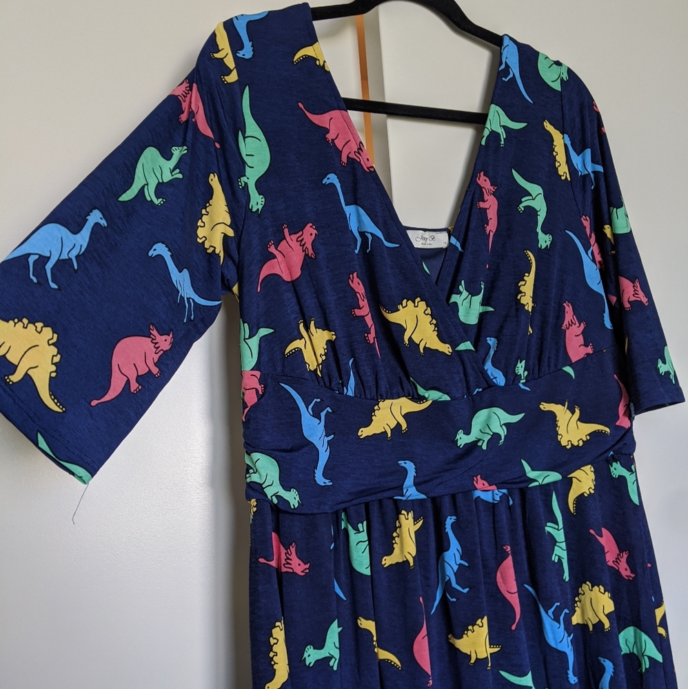 Modcloth Multicolor Dinosaur Dress [NWOT]